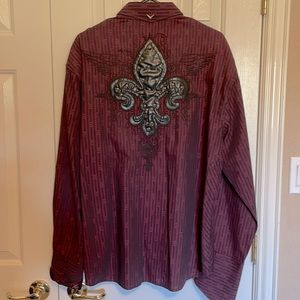 Fender by Rock & Roll Religion Long Sleeve, Collared, Button Shirt Size-XXL